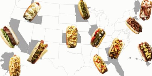 Foto von 50 Hotdogs in den Staaten von Amerika