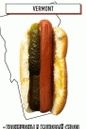 Hot Dog mit Gurken und Ahornsirup