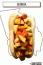 Hot Dog mit Pfirsichen