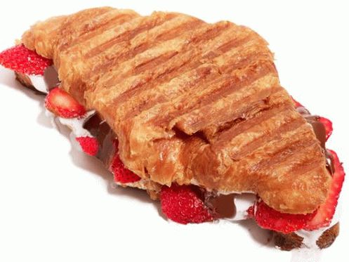 Beerencroissant unter der Presse