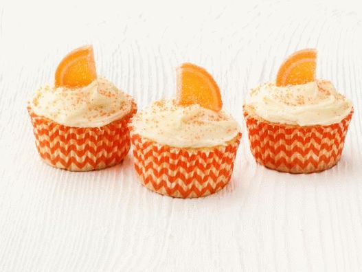 Foto von Orange Cupcakes mit Glasur