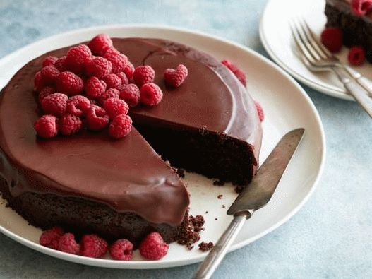 Foto-glutenfreier Schokoladen-Mandel-Kuchen