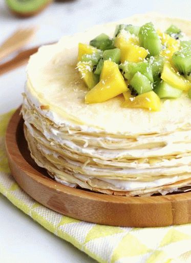 Photo Pancake-Torte mit Mandelcreme