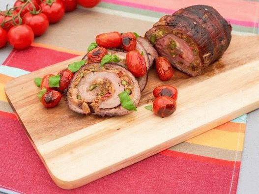 Photo Braciola: Rinderroulade gefüllt mit Photo Braciola: Rinderroulade gefüllt mit