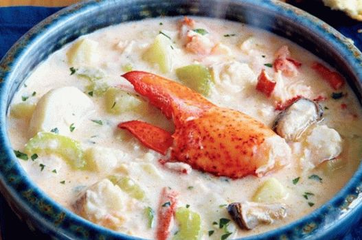 Foto einer Chowder mit bahamischem Hummerfleisch