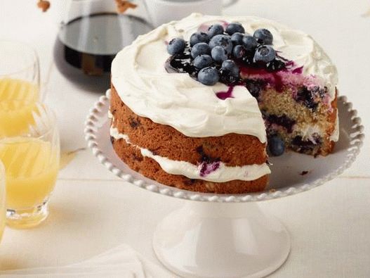 Foto von Blaubeerkuchen zum Frühstück