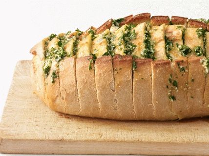 Foto Knoblauchbrot mit Petersilie