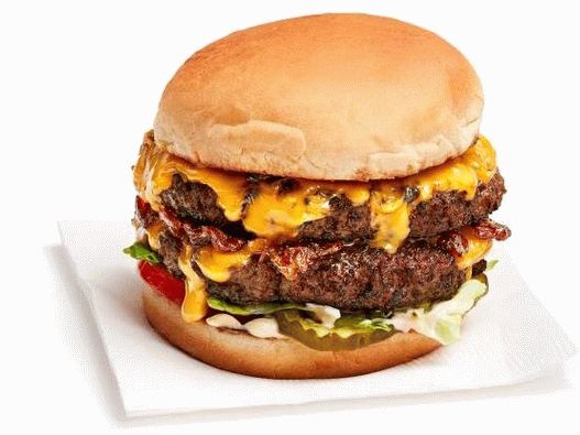 Foto Cheeseburger mit Doppelkotelett