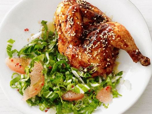 Foto Teriyaki Hühner mit Bok Choy Kohl