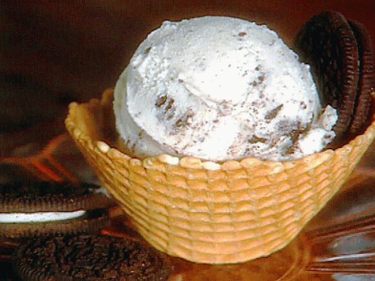 Photo Hausgemachtes Eis mit Oreo-Keksen ohne Eis