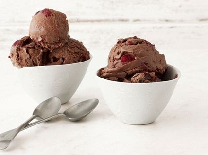 Photo Hausgemachtes Schokoladen-Kirsch-Eis