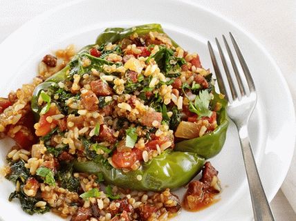 Photo Gefüllte Cajun-Paprikaschoten