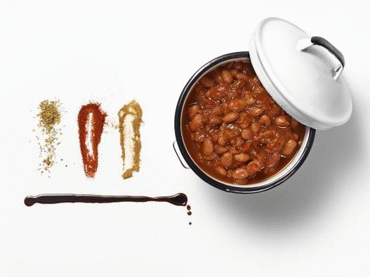 Photo Beans mit Chili-Gewürzen gedünstet