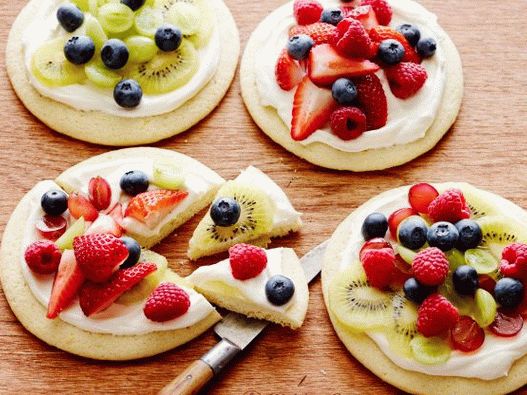 Foto Fruchtpizza für einen Kindertisch