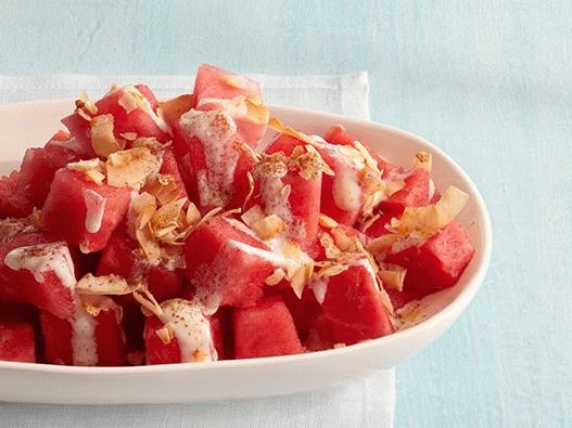 Foto Obstsalat mit Wassermelone und Kokos