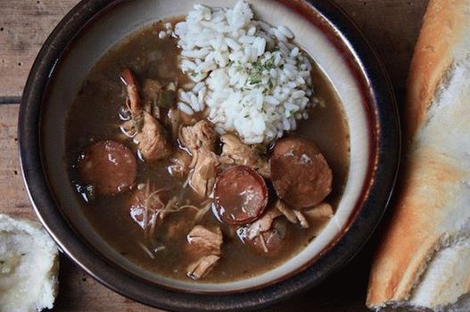 Foto Gumbo mit einem Truthahn