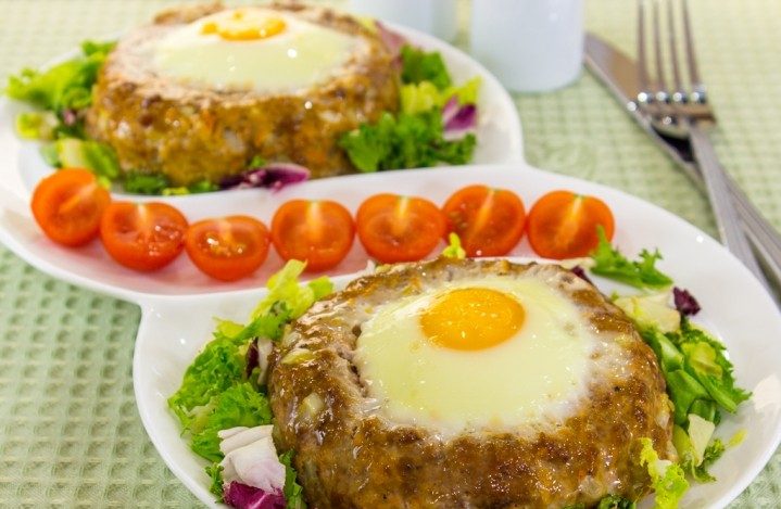 "Nester" von Hackfleisch