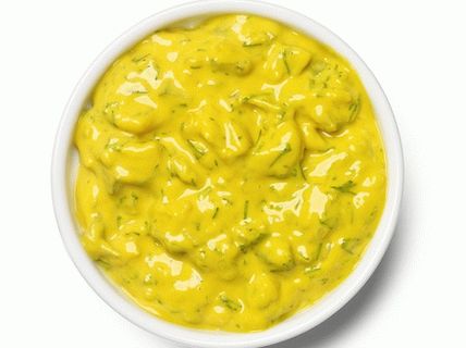 Foto Senf mit Dill und Gurken