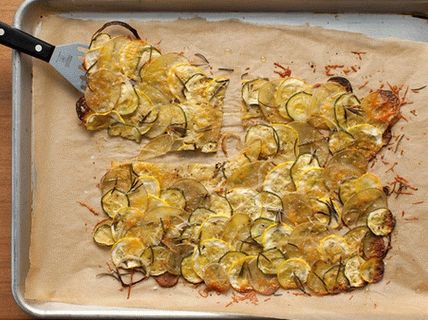 Foto von Gratin aus Kartoffeln, Zucchini und gelben Zucchini