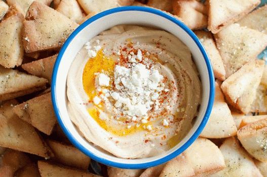 Foto griechischen Hummus
