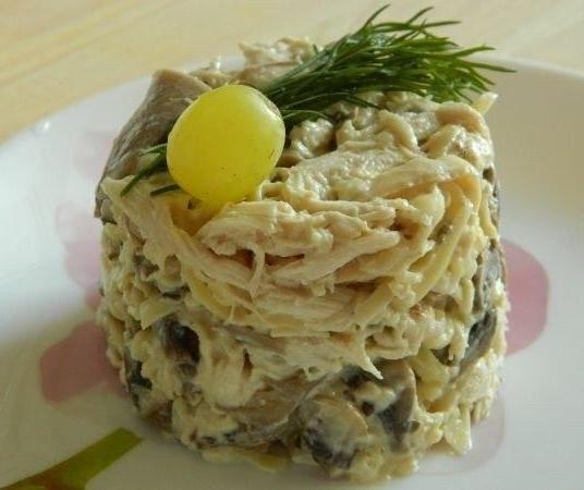 Pilzsalat mit Huhn