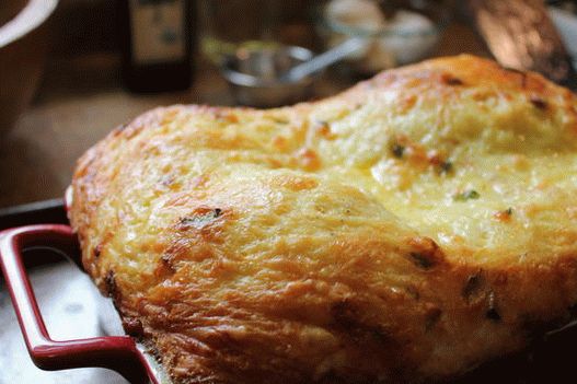 Foto von Hashbrown unter Käsefondue