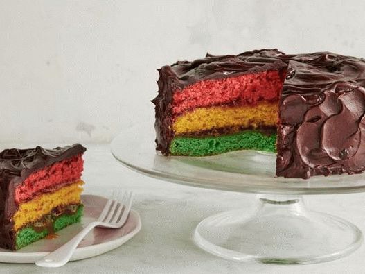 Foto italienischer Regenbogenkuchen
