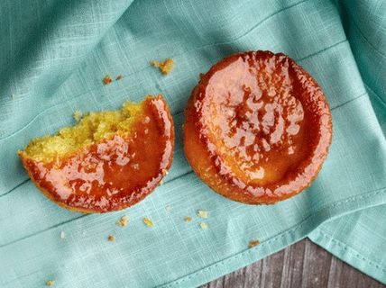 Photo Cupcakes mit Orangenglasur