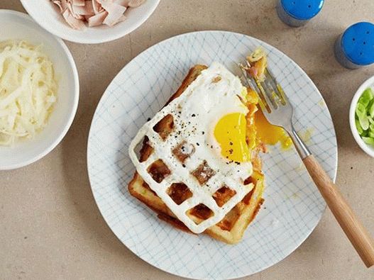 Dish Photography - Käse Waffeln mit Ei