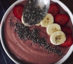 Erdbeer Schüssel Smoothie