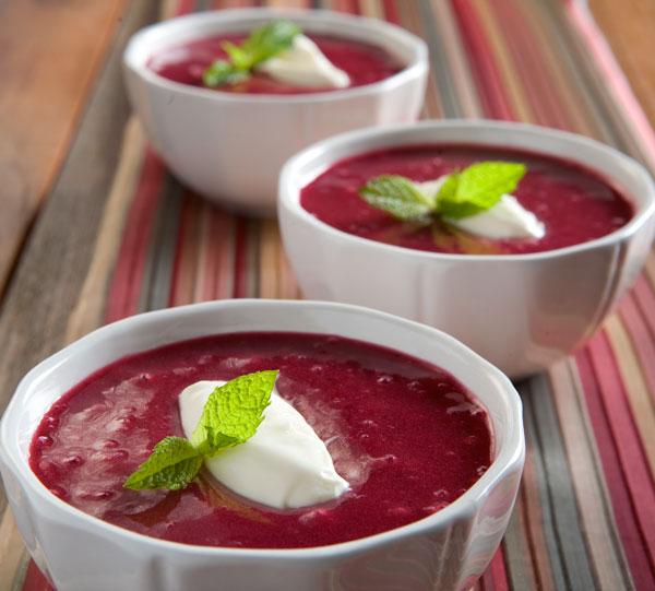 Cranberry-Nudelsuppe