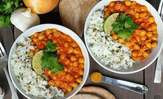 Photo Kokos-Curry mit Kichererbsen