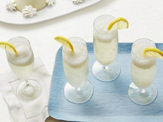 Foto-Prosecco-Cocktail mit Zitronensorbet