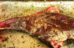 Geräucherte Lammkeule