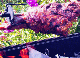 Geräucherte Lammkeule