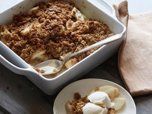 Photo Crumble mit Birne und Ingwer