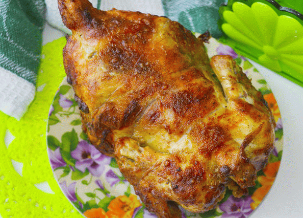 Ofen gegrilltes Hähnchen