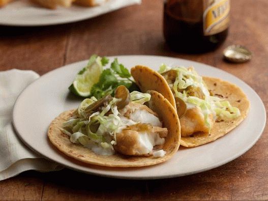 Tacos mit Fisch im Teig