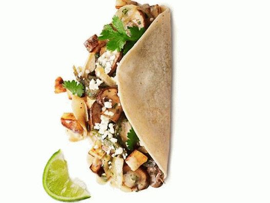 Tacos mit Champignons, Kartoffeln und Paprika