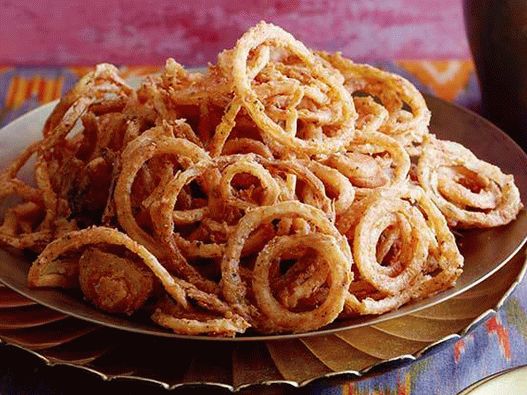 Foto Indische Zwiebelringe frittiert