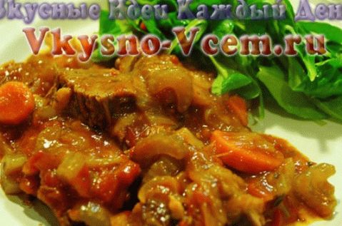 Fleisch in einem Slow Cooker in Apfelsaft