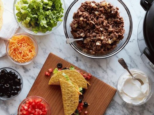 Photo Füllung für Hackfleisch-Tacos in einem Slow Cooker