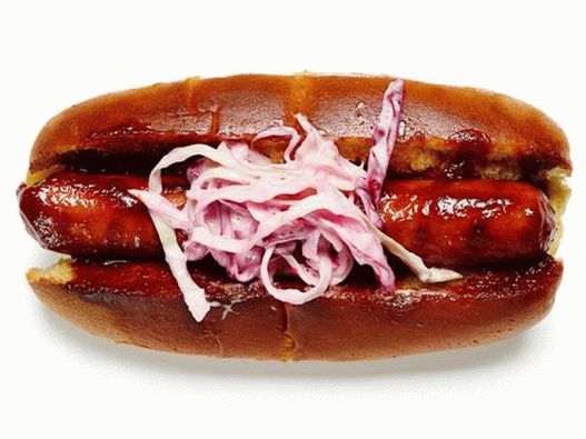 Hot Dog mit Kohlsalat