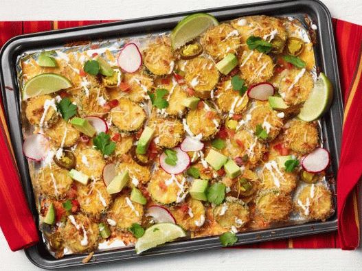 Foto von Nachos aus Zucchini