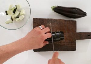 Auberginen-Kichererbsen