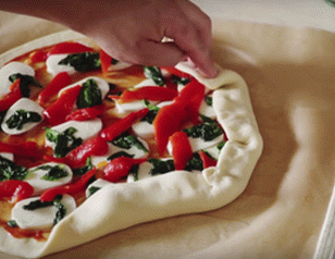 Gemüse Pizza Roll Stromboli - 1