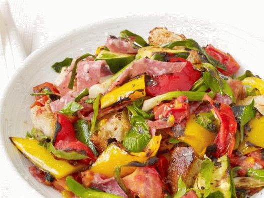 Panzanella Salami Grill Salat