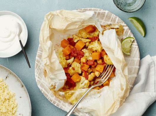 Foto-Gemüse-Curry mit Couscous