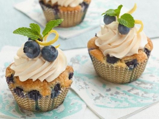 Zitronen-Heidelbeer-Cupcakes
