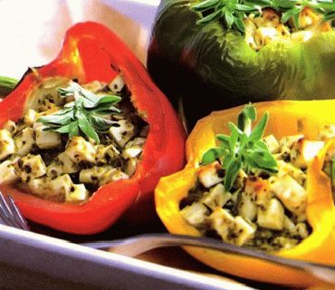 Photo Peppers gefüllt mit Käse und Zucchini